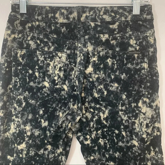 Maison Scotch Corduroy Pants Woman 29 Black Tie Dye Casual Moto Grunge Work - Picture 4 of 11